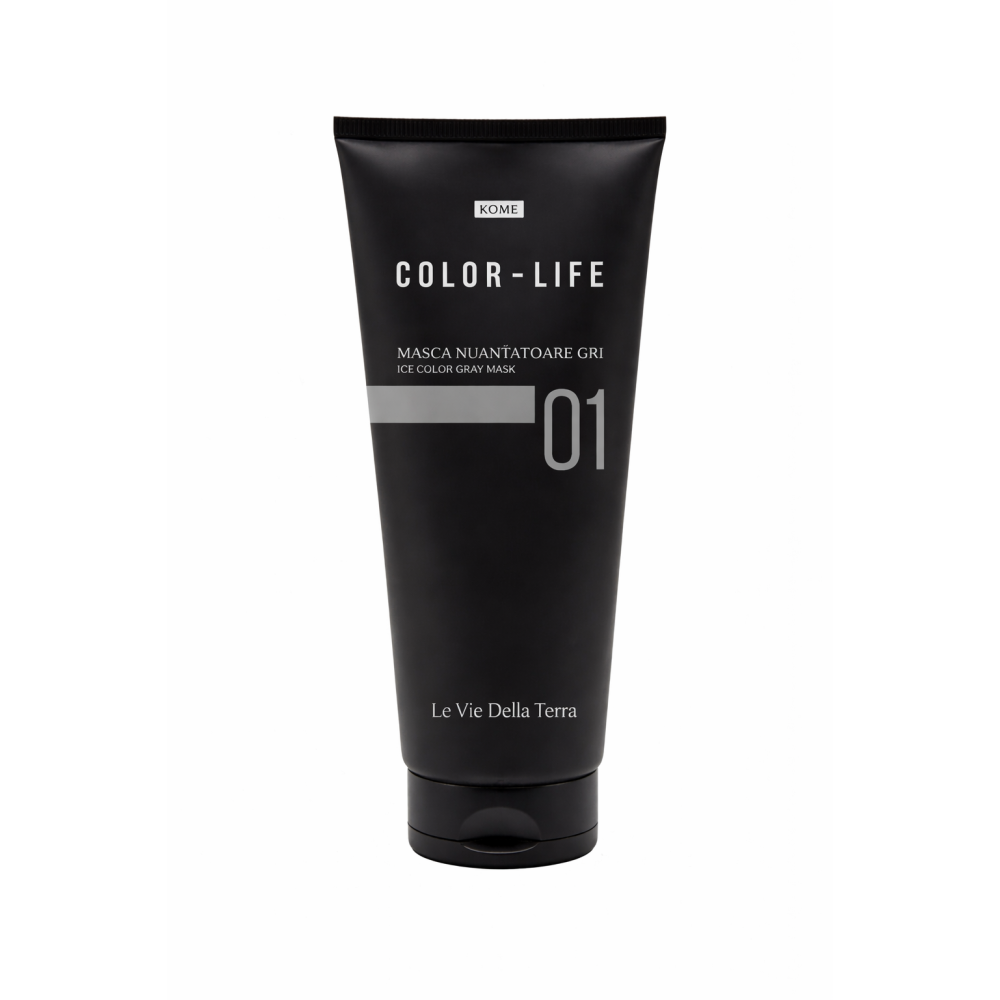 Mască nuanțatoare gri Ice Color Life 250 ml – neutralizare tonuri galbene și reflexe reci elegante