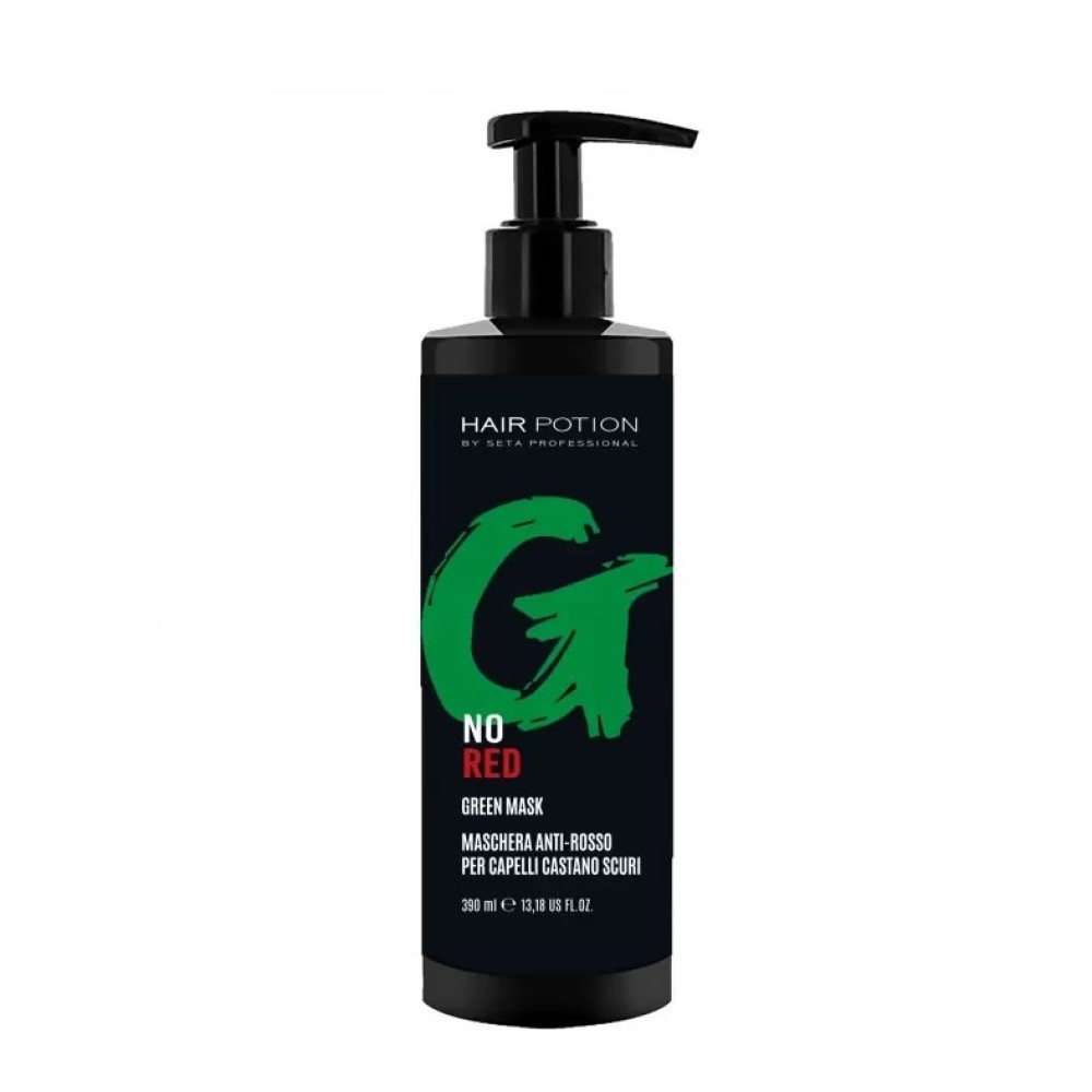 Mască Neutralizatoare pentru Păr Șaten Închis Cu Pigment Verde Anti Rosu– 390 ml