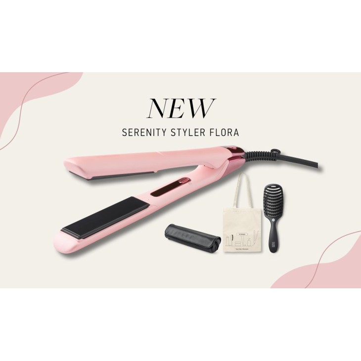 Placă de Îndreptat Părul HH Simonsen Serenity Styler Flora + Gloss Air Brush SS26