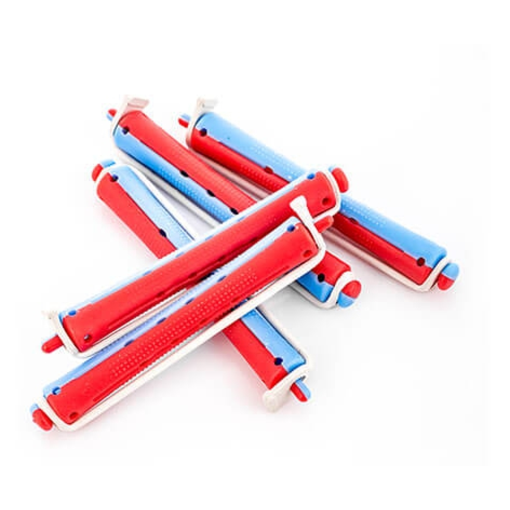 Bigudiuri Permanent Lungi Rosu/Blue 12 buc 11 mm