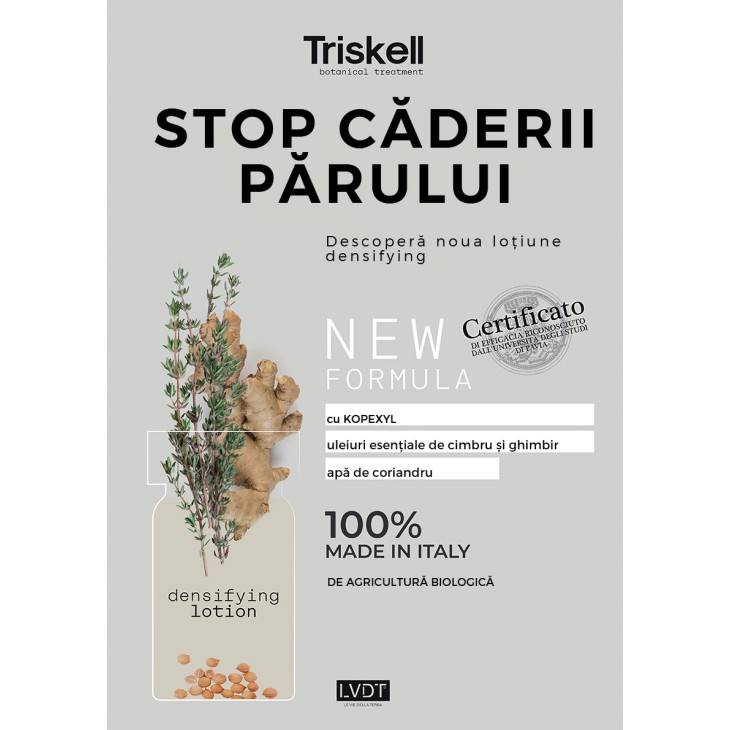 Fiole Densifying TRISKELL Botanical Treatment 12x6 ml tratament anticadere si ingrosare fir de par